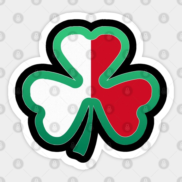 Maltese Flag for st patricks day, Irish Shamrock Sticker by Myteeshirts